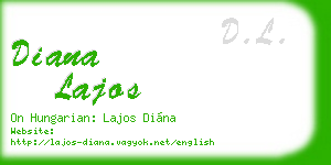 diana lajos business card