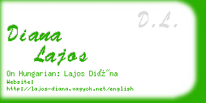 diana lajos business card